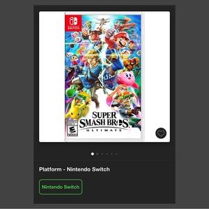 *NEW/UNOPENED* Nintendo Switch- “Super Smash Bros Ultimate” video game